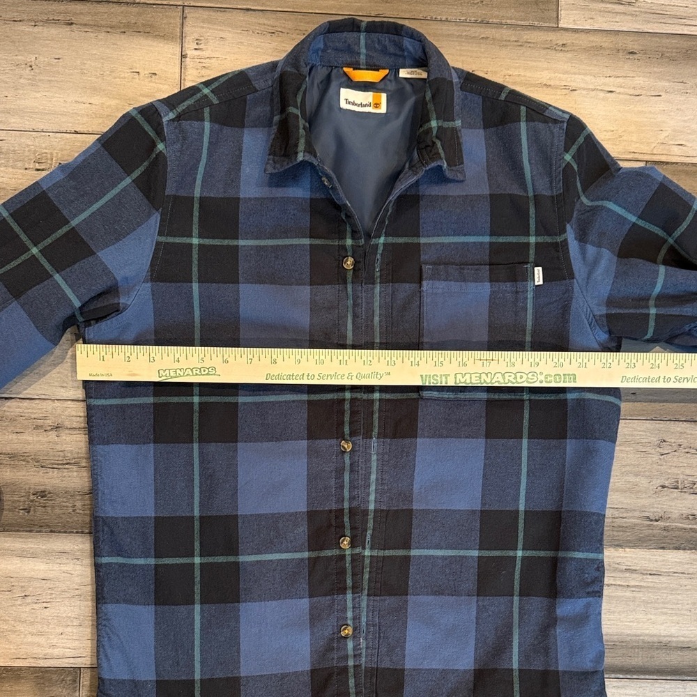 Timberland Blue and Black Plaid Shirt Jacket - Picture 11 of 14